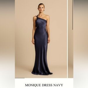 Monique Navy Backless Dress